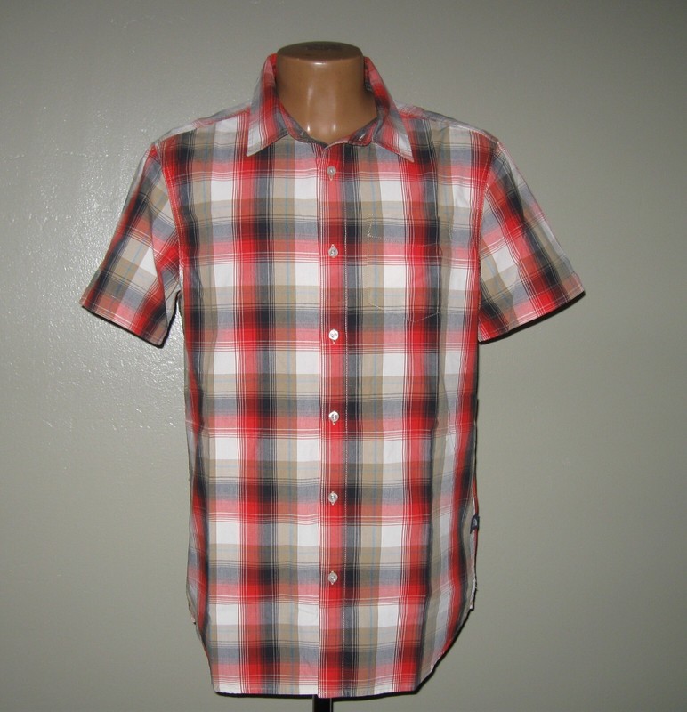 The North Face Men's Hammetts Plaid Short Sleeve Button Up Shirt Large Black Ash