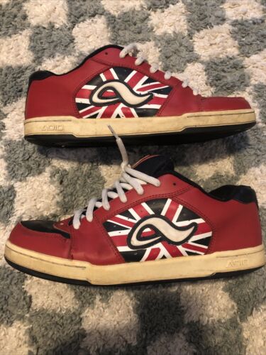 Brian Sumner Adio Union Jack Skate Shoes Rare Red Used US 12 UK 11 Vintage