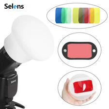 Selens Magnetic Flash Modifier Sphere Bounce Diffuser Filter Gel Speedlite