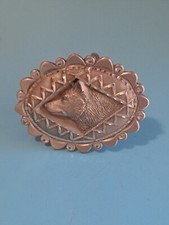 1996 Great American Buckle Co Wolf Belt Buckle D3