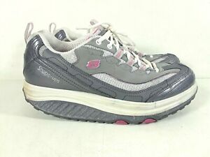 Skechers Shape-Ups Grey Pink Womens 9 