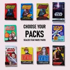 Topps Star Wars Packs Lot Non-Sport Trading Card Packs VTG - You Pick Wax Pack!