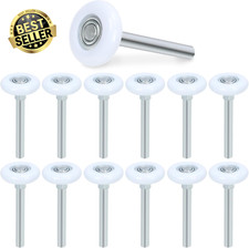 10Pcs Nylon Garage Door Rollers 1.8" White with 13 Ball Bearings & Durable Stem