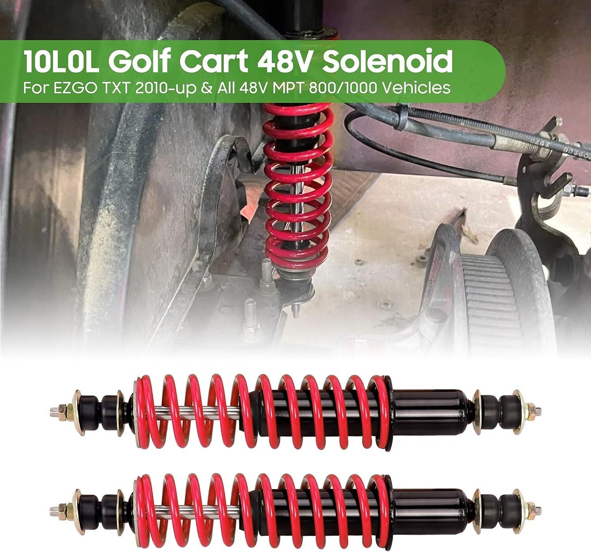 10L0L Kit D'amortisseur Avant Et Arrière Robuste Pour Chariot De Golf EZGO TXT, Medalist, Marathon