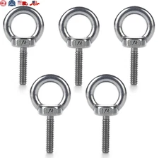 5 Pieces Lifting Ring Eye Bolt Anti-Rust 304 Stainless Steel 1/4 - 20 X 1 Inch