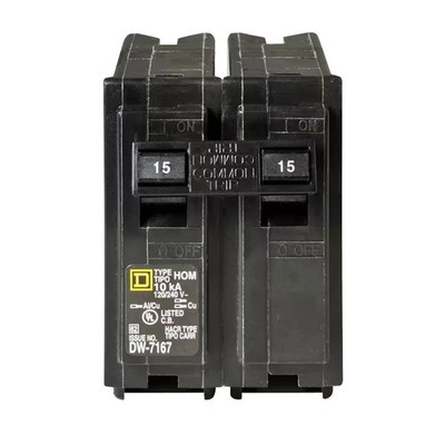 Homeline 15 Amp 2-Pole Circuit Breaker (6-Pack)