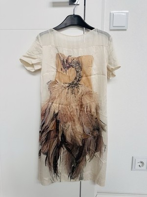 Roberto Cavalli Just Cavalli Kleid Seidenkleid Gr. 42  100% Seide Silk Beige