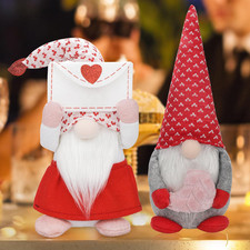 Valentine Gnome Couple Plush Decor With Heart And Love Envelope Home Decoration
