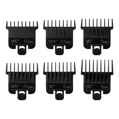 6Pcs Hair Clipper Guards Compatible with Andis T Outliner G,