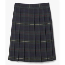 French Toast Girls Plaid Pleated School Skirt Size 14 Navy Green Yellow Red