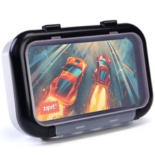 ZIPIT Recycled Plastic Pencil Box for Boys, 2-Compartment Case, Race Car