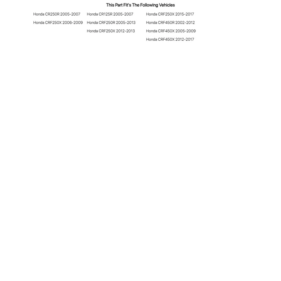 Buje trasero Tusk Impact para motocicleta - blanco para Honda CR250R 2005-2007 Foto 4 de 4