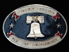 QE15150 VINTAGE 1976  LIBERTY BELL RING FOR INDEPENDENCE  BICENTENNIAL BUCKLE