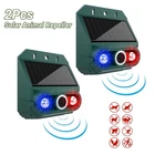 2Pcs Animal Repeller Ultrasonic Solar Power Motion Sensor Deterrents Pest Dogs