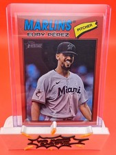 2026 Topps Heritage Eury Perez Red Bordered