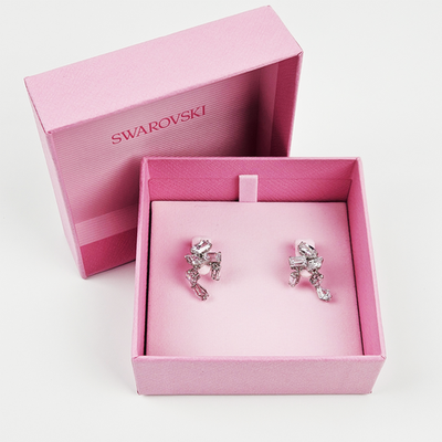 Swarovski Mesmera Drop Earrings - Mixed Cuts, White, Rhodium