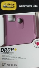 OtterBox Commuter Lite Purple Case Raised Edges Pocket TCL 30 XE 5G