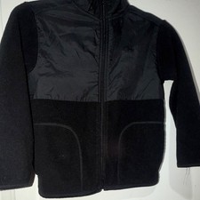 Old Navy Kids Black Full-Zip Fleece Jacket w/ Pockets Size S 6-7