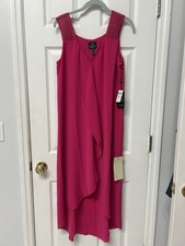 NWT Stunning Fuchsia Adrianna Papell/Soma Hi/Low Maxi Dress Size 8