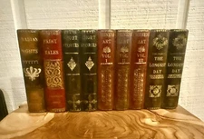 Beautiful Rare Maitland-Smith Vintage Faux Books Table Stand 12”x6”x5” Decor #1