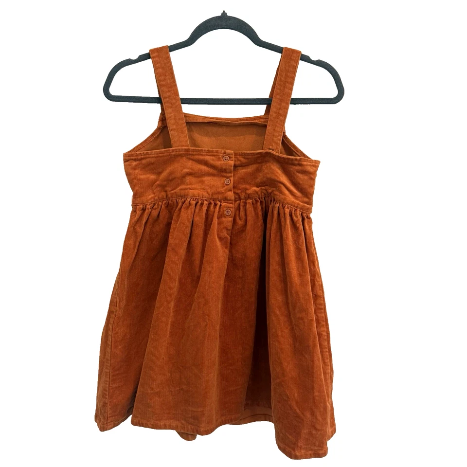 Vestido Gymboree Niñas Courdoroy Talla 12 Jersey Sin Mangas Naranja Zorro Otoño Otoño Foto 2 de 4