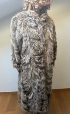 Echt Pelz Mantel Damen Raccoon Fur Coat