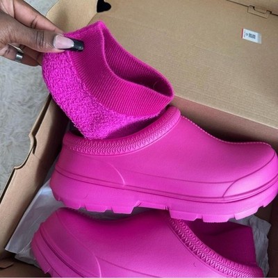 UGG Tasman X Women's Pink Rubber Slip-On Clog Size 7