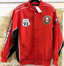 Mario Kart Heavy Canvas Racing Jacket Size M Medium Red Nintendo Epic Universe