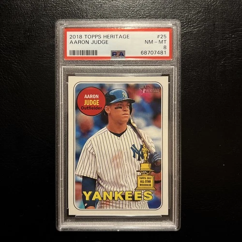 Aaron Judge 2018 Topps Heritage PSA 8 #25 New York Yankees