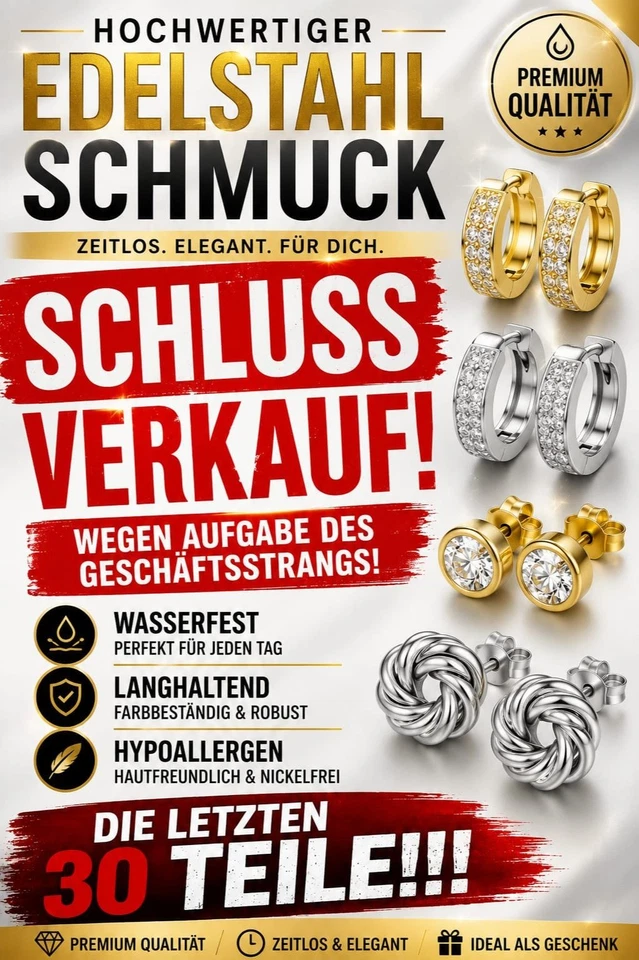 Hochwertiger Edelstahlschmuck Gold und Silber Auktionen ab 1€  !!! SALE !!!
