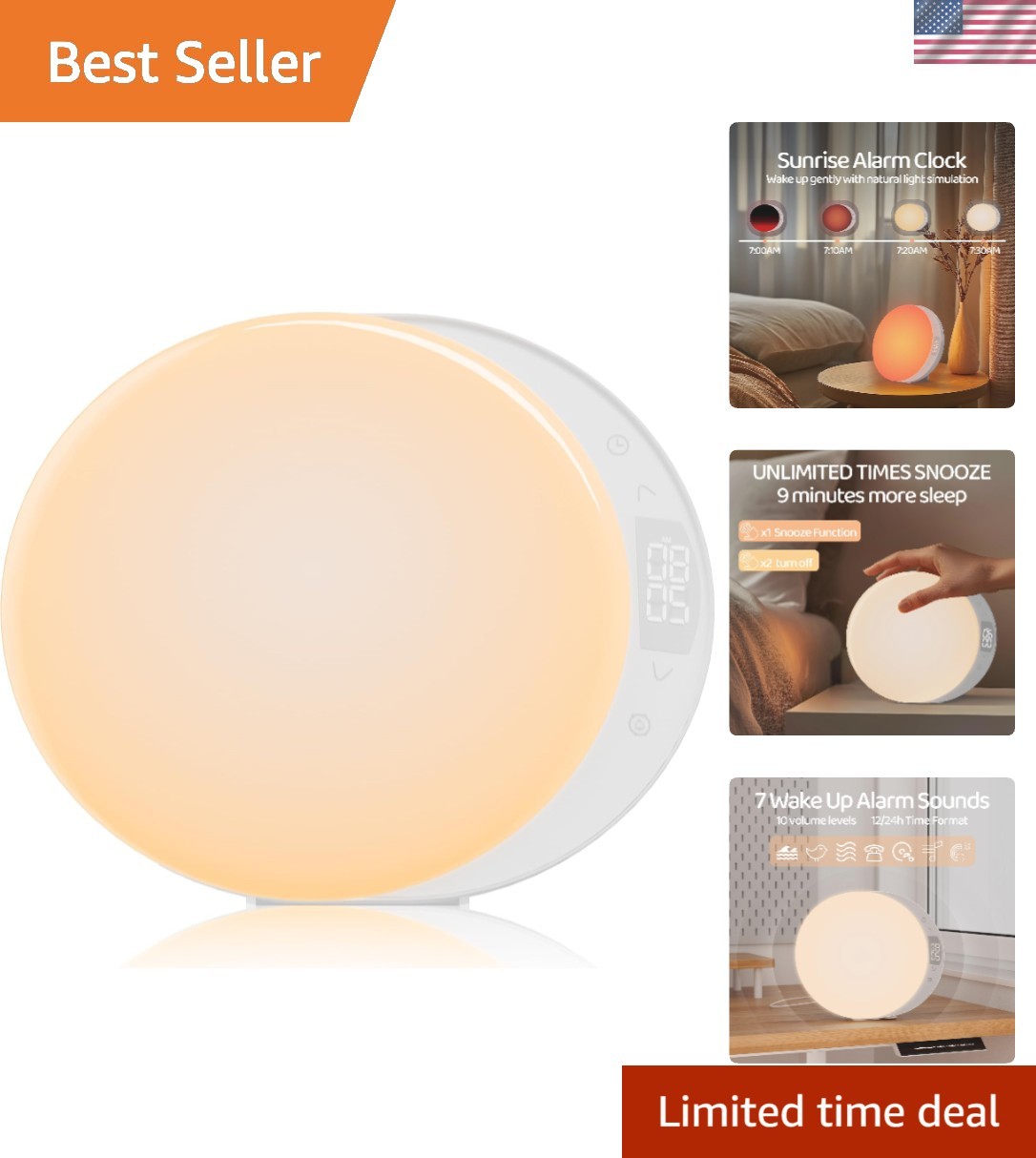 Smart Sunrise Simulation Alarm Clock Versatile Night Light for Kids & Adults featured image