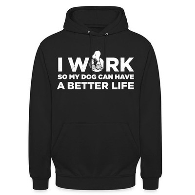 Peanuts Snoopy I Work Lustiger Spruch Unisex Hoodie