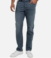 IZOD Jeans, Men’s 32x29 Straight Fit Comfort Stretch Denim Color Blue.