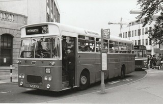 BLACK & WHITE PHOTO OF SOUTHDOWN LEYLAND LEOPARD PUF162H HORSHAM