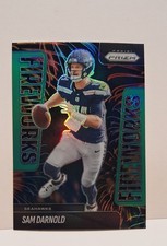 2025 Panini Prizm - Fireworks Sam Darnold #3 Green Prizm