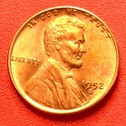 1952-S Lincoln Wheat Cent Penny GEM RD BU From an Original Bank Roll