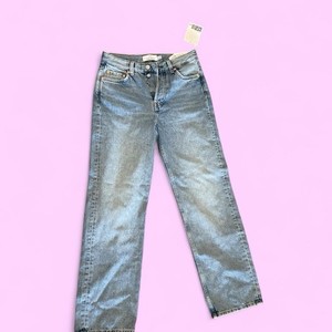 & Other Stories High Rise Light Wash Straight Jeans Organic Cotton 5-Pocket