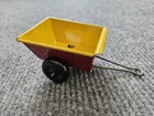 Marx Sparkling Climbing Tractor Trailer Tin Litho Toy Red & Yellow Vintage 50s