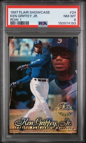 1997 Flair Showcase #24 Ken Griffey Jr. Row 1 PSA 8