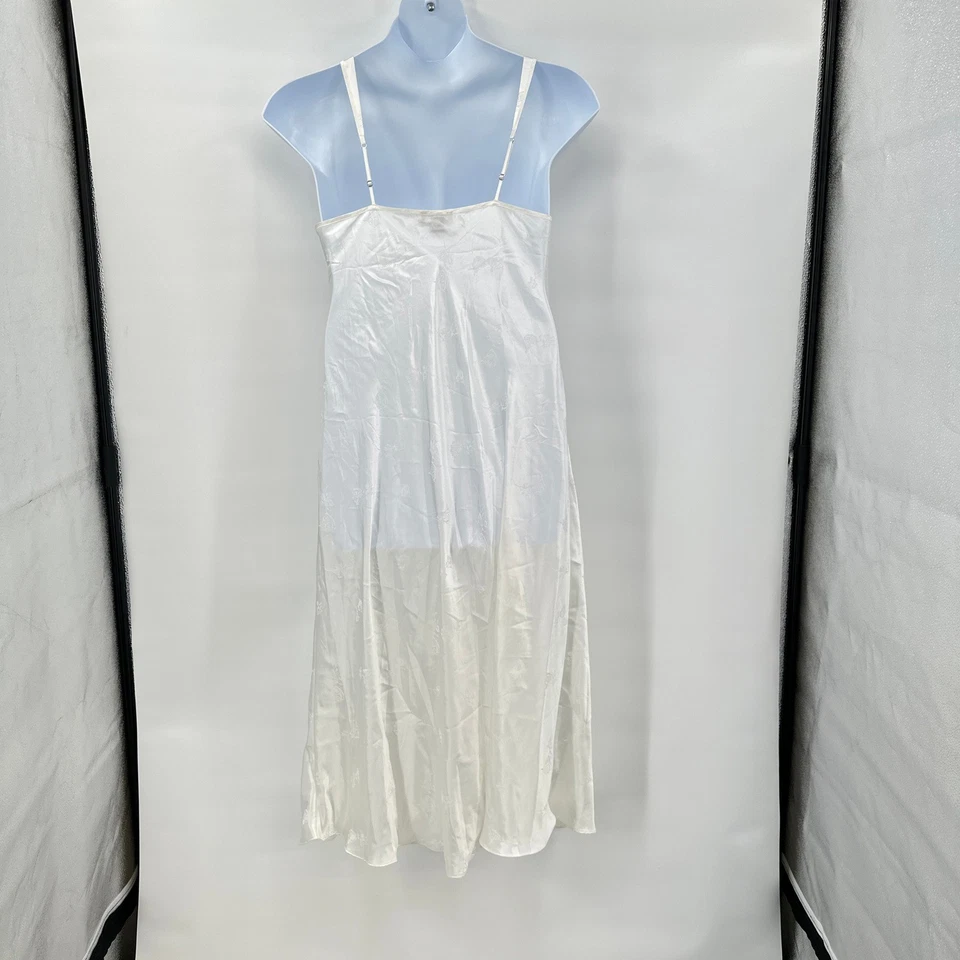 Romántico Babydoll Vestido Sin Mangas Grande Marfil Satinado Camisón Boudoir Novia Jones NY Foto 4 de 4