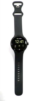 Google Pixel Watch 1 Polished Aluminum Active Band Smartwatch - Black