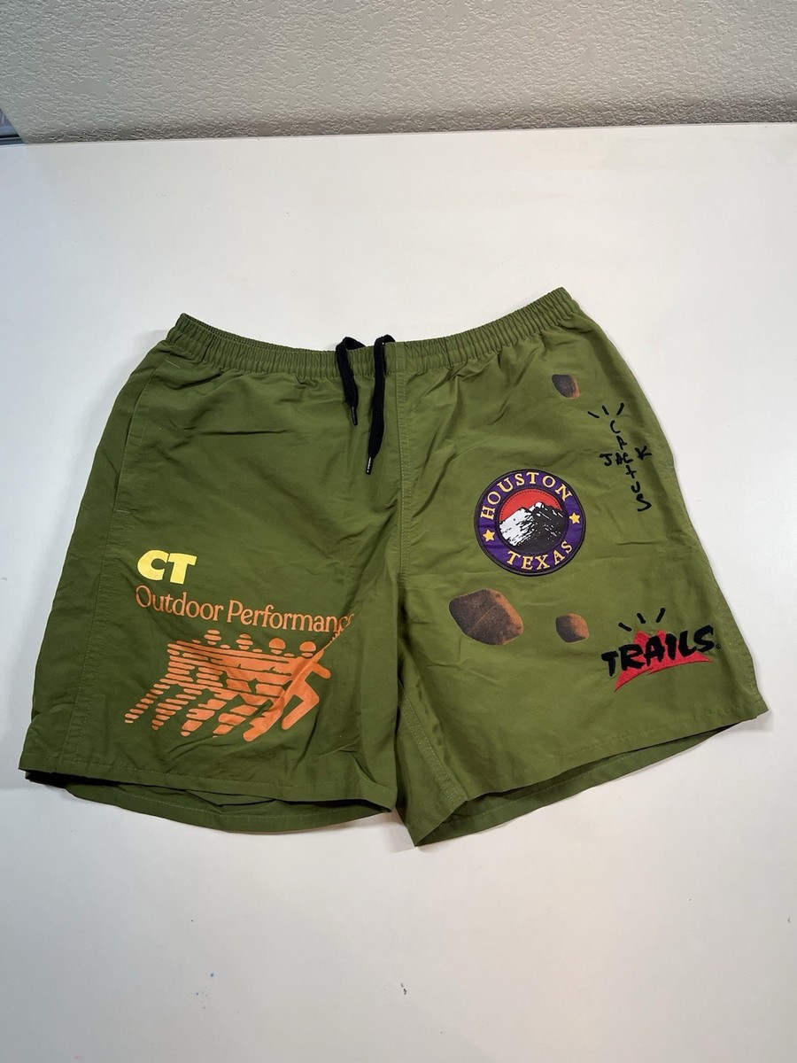 Green Travis Scott Cactus Jack Running Wild Casual Shorts Men's M