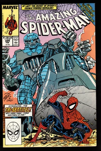 AMAZING SPIDER-MAN #329 FN/VF MARVEL 1990 SIGNED BY ERIK LARSEN & AL GORDON!