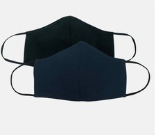 Goodfellow Fabric Face Masks L/XL Black Blue 48 in 1 Case