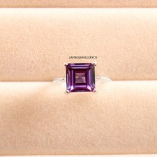 Alexandrite Ring, June Birthstone, Engagement Ring, Solitaire Ring, Pave Ring