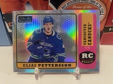 2018-19 O-Pee-Chee Platinum Retro Rainbow Rookie Elias Pettersson RC #R-100!