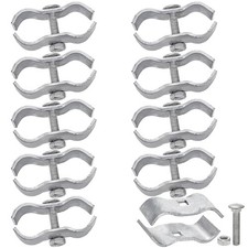 10 Pack Dog Kennel Clamps, 1-3/8" Chain Link Fence Panel Clamps, Galvanized P...