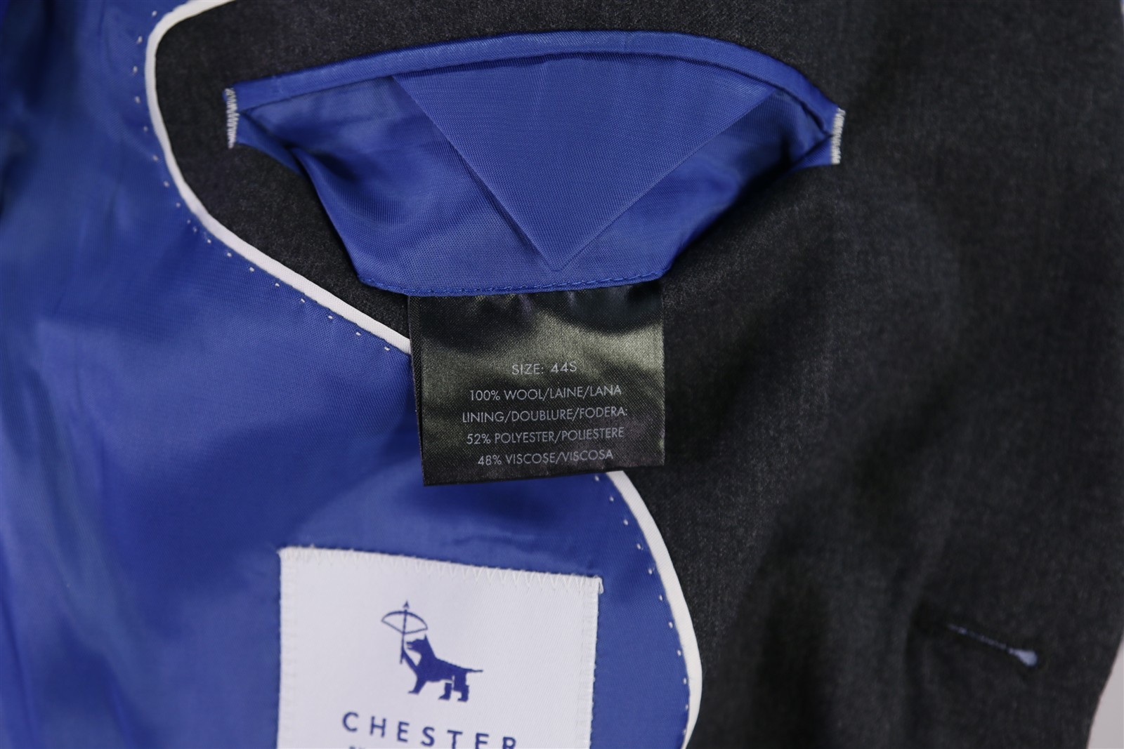 Chester Barrie Solid Gray 2-Btn Wool Blazer Jacke… - image 9