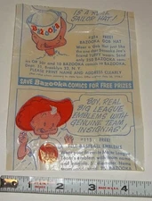 1955 / 1956 Topps Baseball Wax Pack Insert Wrapper Bazooka Bubble Gum  RARE #2