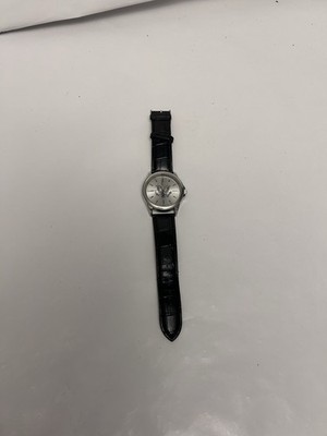 VTG black faux leather Eagle Made in China Wrist Watch